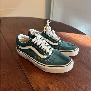 Vans Men's Forest Green Canvas Sneakers